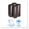 Boardwalk Low Density Repro Can Liners, 60 gal, 1.6 mil, 38" x 58", Black, 10 Bags/Roll, 10 Rolls/Carton