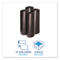 Boardwalk Low Density Repro Can Liners, 60 gal, 1.2 mil, 38" x 58", Black, 10 Bags/Roll, 10 Rolls/Carton