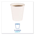 Boardwalk Paper Hot Cups, 10 oz, White, 20 Cups/Sleeve, 50 Sleeves/Carton