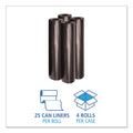 Boardwalk Low Density Repro Can Liners, 45 gal, 1.2 mil, 40" x 46", Black, 10 Bags/Roll, 10 Rolls/Carton