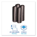 Boardwalk Low Density Repro Can Liners, 33 gal, 1.6 mil, 33" x 39", Black, 10 Bags/Roll, 10 Rolls/Carton