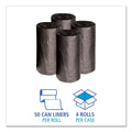 Boardwalk Low-Density Waste Can Liners, 10 gal, 0.35 mil, 24" x 23", Black, 500/Carton