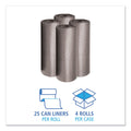 Boardwalk Low-Density Waste Can Liners, 60 gal, 0.95 mil, 38" x 58", Gray, 100/Carton
