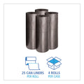 Boardwalk Low-Density Waste Can Liners, 60 gal, 0.65 mil, 38" x 58", Black, 100/Carton