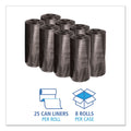 Boardwalk Low-Density Waste Can Liners, 33 gal, 0.5 mil, 33" x 39", Black, 200/Carton