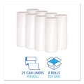 Boardwalk Low-Density Waste Can Liners, 30 gal, 0.6 mil, 30" x 36", White, 200/Carton