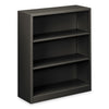 HON Metal Bookcase, Three-Shelf, 34.5w x 12.63d x 41h, Charcoal