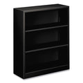 HON Metal Bookcase, Three-Shelf, 34.5w x 12.63d x 41h, Black