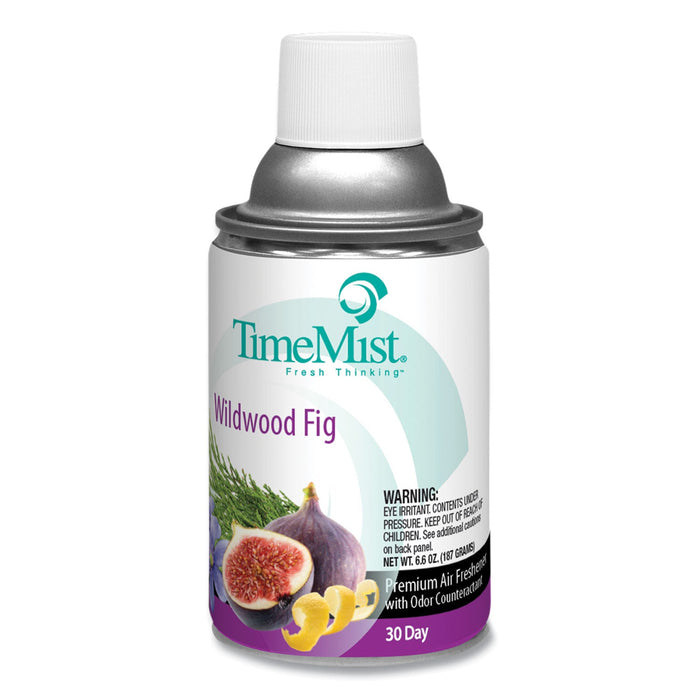 TimeMist Premium Metered Air Freshener Refill, Wildwood Fig, 6.6 oz Aerosol Spray, 12/Carton