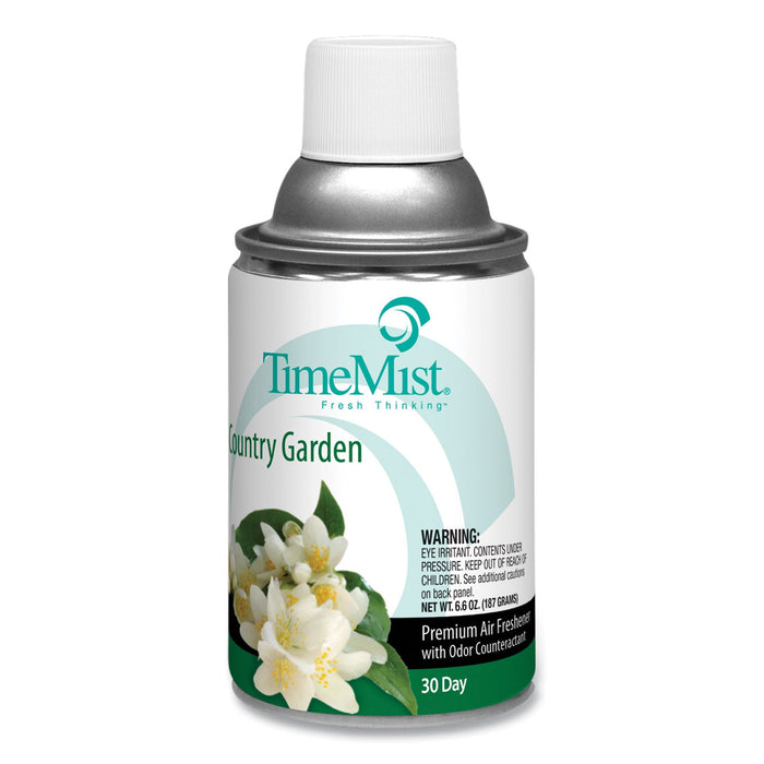 TimeMist Premium Metered Air Freshener Refill, Country Garden, 6.6 oz Aerosol Spray, 12/Carton
