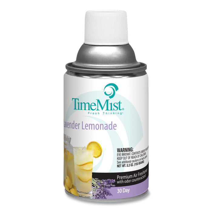 TimeMist Premium Metered Air Freshener Refill, Lavender Lemonade, 5.3 oz Aerosol Spray, 12/Carton