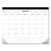 Universal Desk Pad Calendar, 22 x 17, White/Black Sheets, Black Binding, Clear Corners, 12-Month (Jan to Dec): 2023
