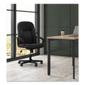 HON HVL601 Series Executive High-Back Chair, Supports Up to 250 lb, 17.44" to 20.94" Seat Height, Black