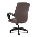 HON HVL402 Series Executive High-Back Chair, Supports Up to 250 lb, 17" to 21" Seat Height, Brown Seat/Back, Black Base