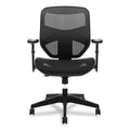 HON VL534 Mesh High-Back Task Chair, Supports Up to 250 lb, 18" to 22" Seat Height, Black