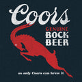 Coors Genuine Bock Beer Left Chest Front and Back Print T-Shirt - Denim Black Heather by Tee Luv