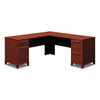 Bush Enterprise Collection Double Pedestal Desk, 70.13" x 28.63" x 29.75", Mocha Cherry, (Box 1 of 2)