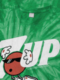 7UP Soda T-Shirt - Kelly Green Tie Dye by Tee Luv