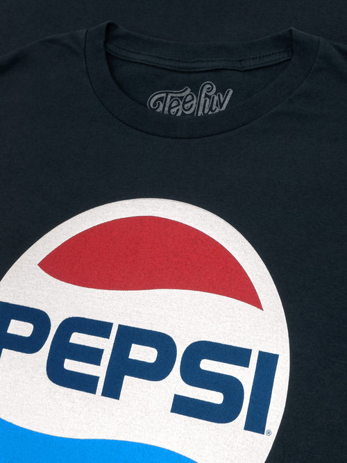 80s Pepsi Logo T-Shirt - Navy Blue by Tee Luv