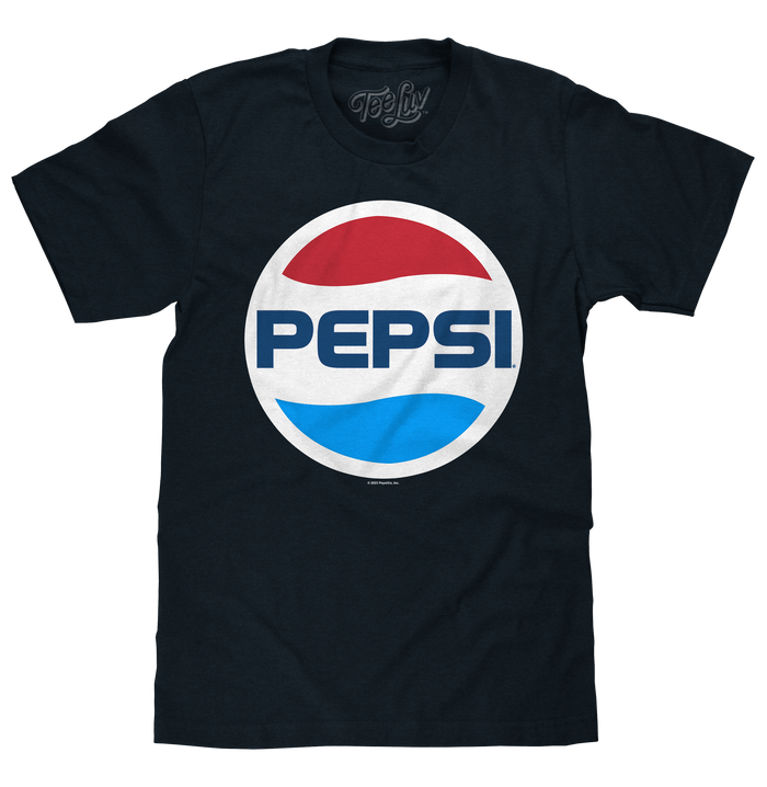 80s Pepsi Logo T-Shirt - Navy Blue by Tee Luv