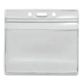 Advantus Resealable ID Badge Holders, Horizontal, Frosted 4.13" x 3.75" Holder, 3.75" x 2.62" Insert, 50/Pack