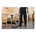 Rubbermaid Dual Action Sweeper, 44" Steel/Plastic Handle, Black/Yellow