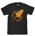Bitcoin Rocket T-Shirt - Black by Tee Luv