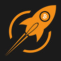 Bitcoin Rocket T-Shirt - Black by Tee Luv