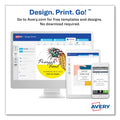 Avery Oval Labels with Sure Feed and Easy Peel, 1.5 x 2.5, Glossy White, 180/Pack