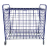 Champion Sports Lockable Ball Storage Cart, Fits Approximately 24 Balls, Metal, 37" x 22" x 20", Blue