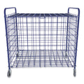 Champion Sports Lockable Ball Storage Cart, Fits Approximately 24 Balls, Metal, 37" x 22" x 20", Blue