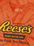 Reese's Peanut Butter Cup Tie Dye T-Shirt - Orange Spider by Tee Luv