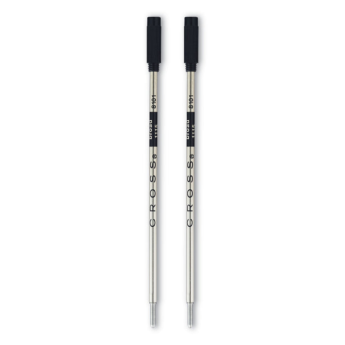 Cross Refills for Cross Ballpoint Pens, Bold Conical Tip, Black Ink, 2/Pack