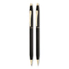 Cross Classic Century Ballpoint Pen and Pencil Set, 0.7 mm Black Pen, 0.7 mm HB Pencil, Black/Gold Barrels