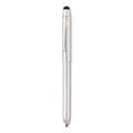 Cross Tech3+ Multi-Color Ballpoint Pen/Stylus, Retractable, Medium 1 mm, Black/Red Ink, Lustrous Chrome Barrel