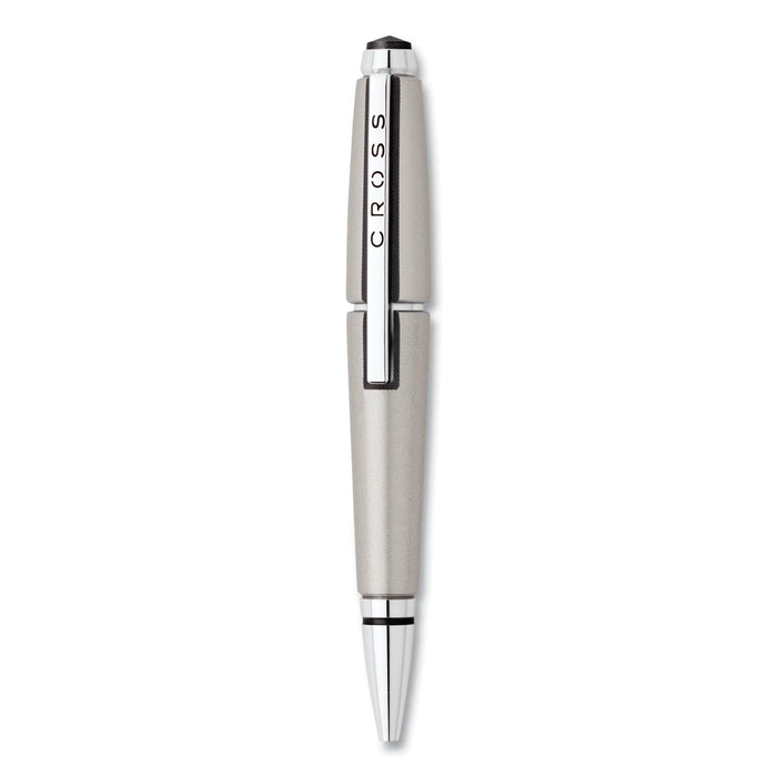 Cross Edge Gel Pen, Retractable, Medium 0.7 mm, Black Ink, Titanium Barrel
