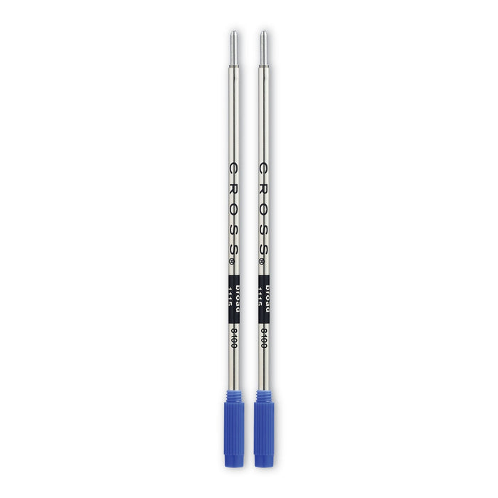 Cross Refills for Cross Ballpoint Pens, Bold Conical Tip, Blue Ink, 2/Pack