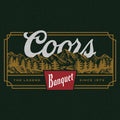 Coors Banquet Beer The Legend Since 1873 Rocky Mountains T-Shirt - Forest Green by Tee Luv