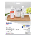 Avery Removable Durable White Rectangle Labels w/ Sure Feed, 1.25 x 1.75, 256/PK