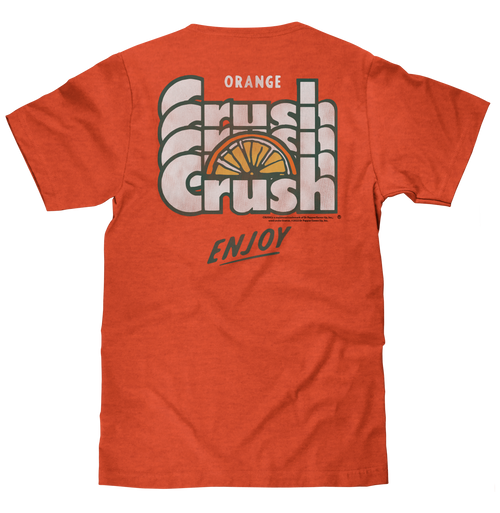 Orange Crush Soda Front and Back Print T-Shirt - Orange Heather by Tee Luv
