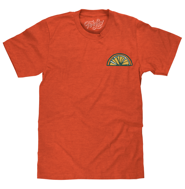 Orange Crush Soda Front and Back Print T-Shirt - Orange Heather by Tee Luv