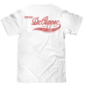 Faded Drink Dr Pepper Vintage Logo Front and Back Print T-Shirt - White by Tee Luv