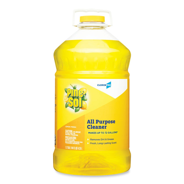 Pine-Sol All Purpose Cleaner, Lemon Fresh, 144 oz Bottle, 3/Carton