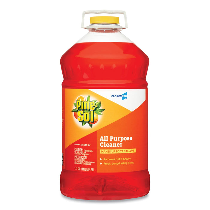 Pine-Sol All-Purpose Cleaner, Orange Energy, 144 oz Bottle, 3/Carton