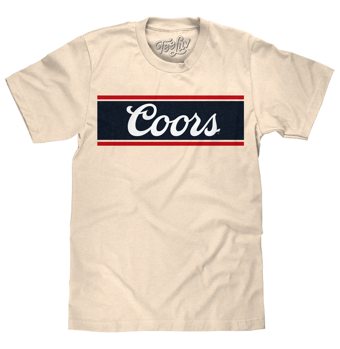Coors Beer Logo T-Shirt - Cream by Tee Luv