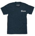 Original Coors Rodeo Cowboy Front and Back Print T-Shirt - Denim Black Heather by Tee Luv