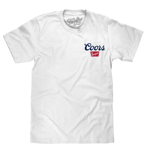 Coors Banquet Beer Front Back T-Shirt - White by Tee Luv