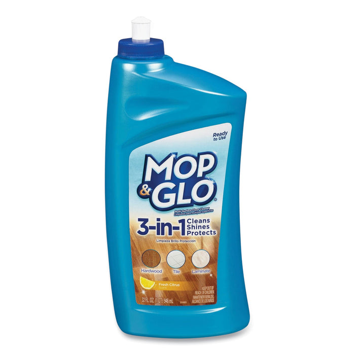 MOP & GLO Triple Action Floor Cleaner, Fresh Citrus Scent, 32 oz Bottle