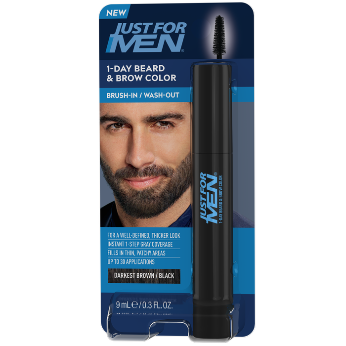 Just For Men 1-Day Temporary Beard & Brow Color, Up To 30 Applications - 0.3 Fl Oz by Pasteur Pharmacy