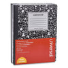 Universal Composition Book, Wide/Legal Rule, Black Marble Cover, 9.75 x 7.5, 100 Sheets, 6/Pack